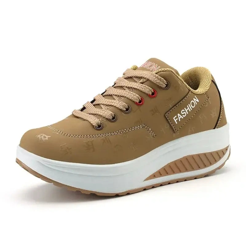 Tênis Ortopédico Feminino Para Caminhada Khaki / 36 044