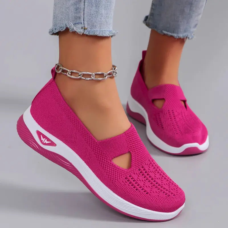 Tênis Ortopédico Feminino Para Caminhada Rosa / 34 028