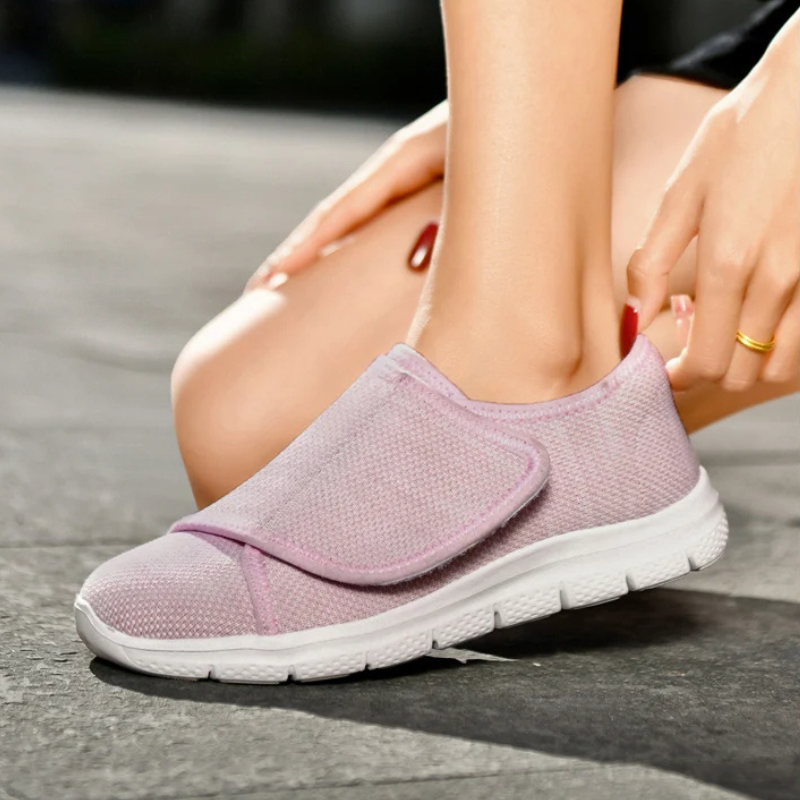 Tênis Ortopédico Feminino Para Caminhada Rosa / 34 569