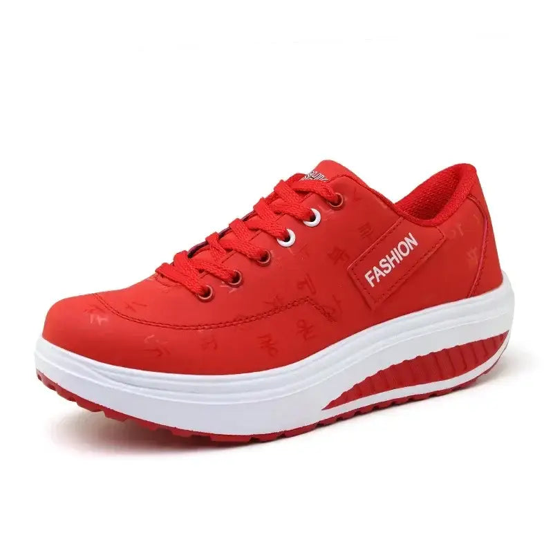 Tênis Ortopédico Feminino Para Caminhada Vermelho / 36 044