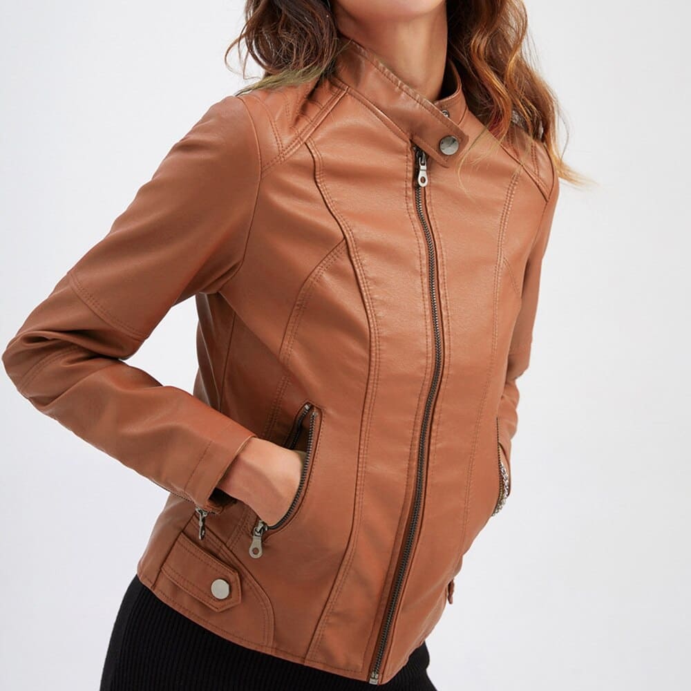 Jaqueta Feminina de Couro Legítimo