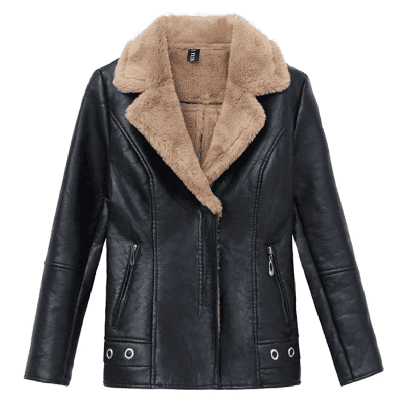 Jaqueta De Couro Legítimo Feminina Forrada 087