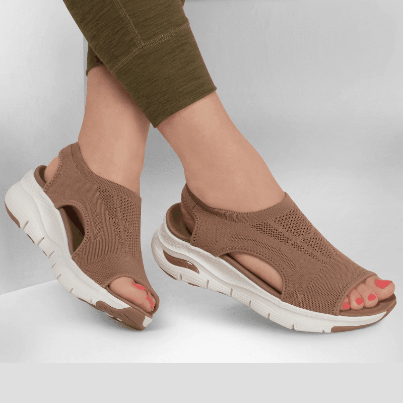 Papete Feminina Plataforma Fashion Plus Marrom / 33 101