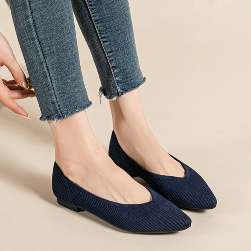 Sapatilha Bico Fino Elegante Azul / 33 164