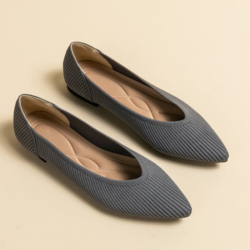 Sapatilha Bico Fino Elegante Cinza / 33 164