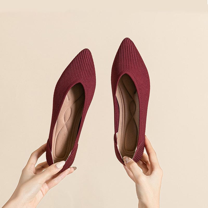 Sapatilha Bico Fino Elegante Vinho / 33 164