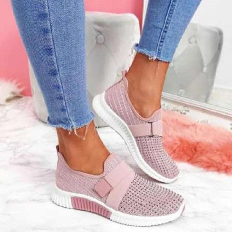 Tênis Feminino Casual Confortável Pink / 35