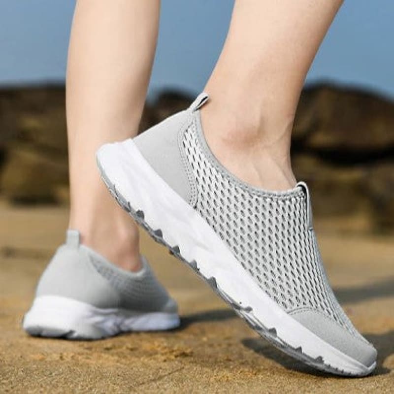 Tênis Ortopédico Feminino Para Caminhada Cinza / 33 153