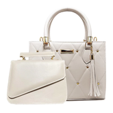 Kit Bolsa Feminina Tranversal de Couro Legítimo Elegance