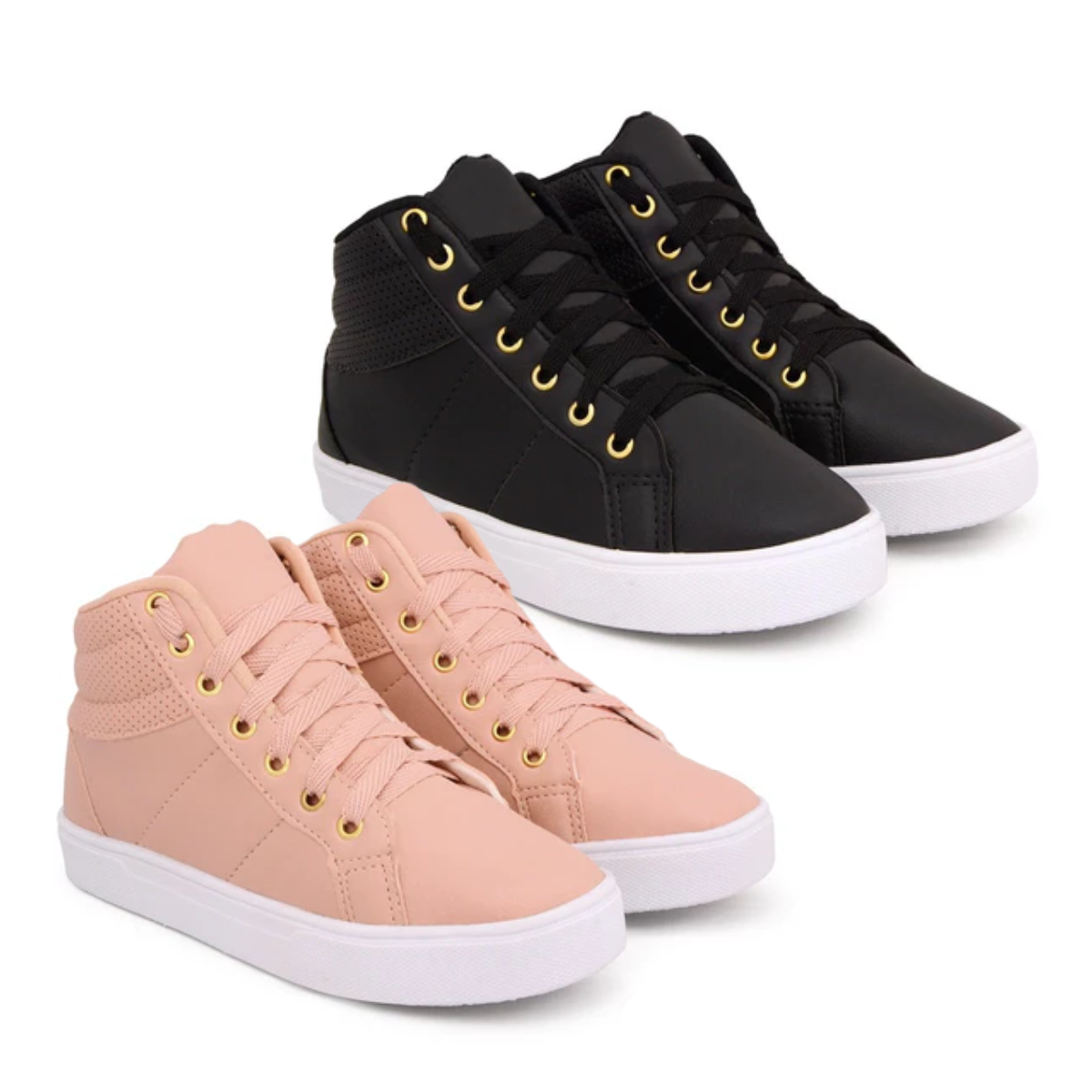 Kit 2 Tênis Botinha Ortopédico Feminino Ultra Conforto