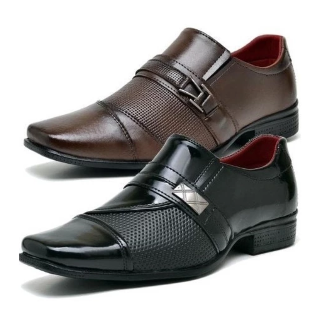 Sapato Social Masculino de Couro - Compre 1, Leve 2