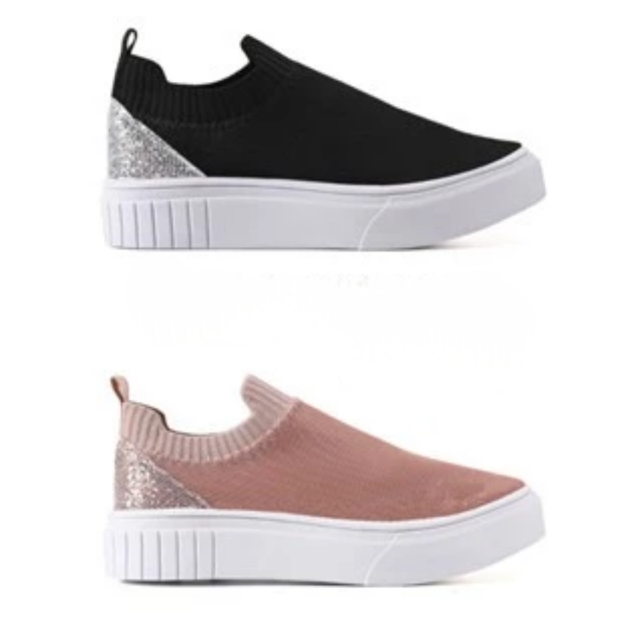 Kit 2 Tênis Feminino Para Caminhada Ultra Conforto Slip On