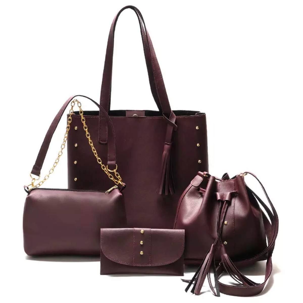 Kit Bolsa Feminina de Couro Rafaella