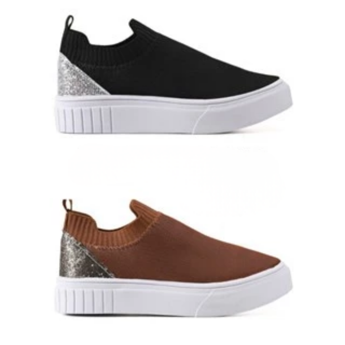 Kit 2 Tênis Feminino Para Caminhada Ultra Conforto Slip On