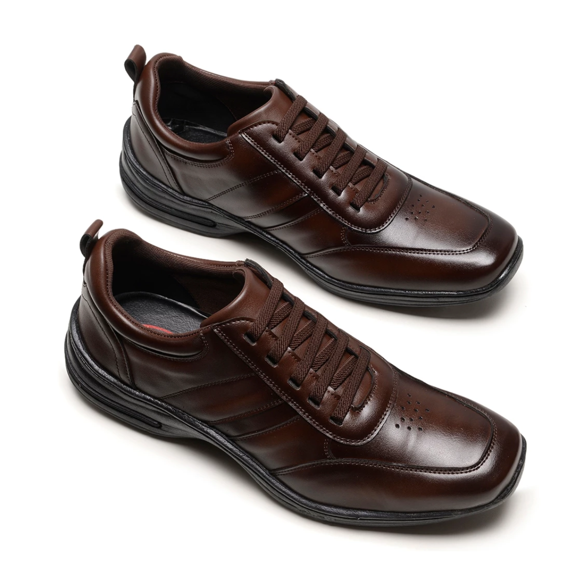 Tênis Masculino Confortável De Couro Legítimo