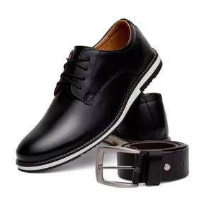 Tênis Masculino Confortável De Couro