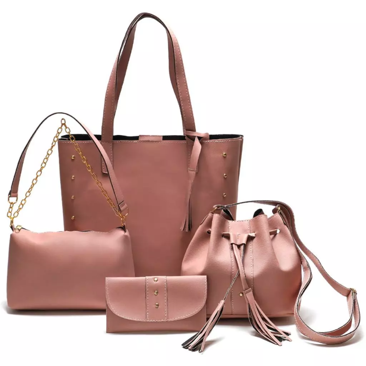 Kit Bolsa Feminina de Couro Rafaella