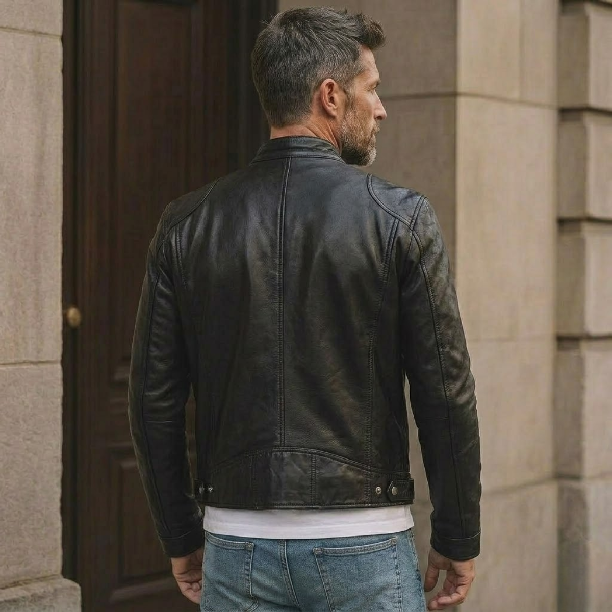 Jaqueta Masculina de Couro Legítimo