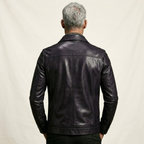 Jaqueta de Couro Legítimo Masculina Slim
