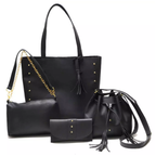 Kit Bolsa Feminina de Couro Rafaella