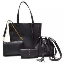 Kit Bolsa Feminina de Couro Rafaella