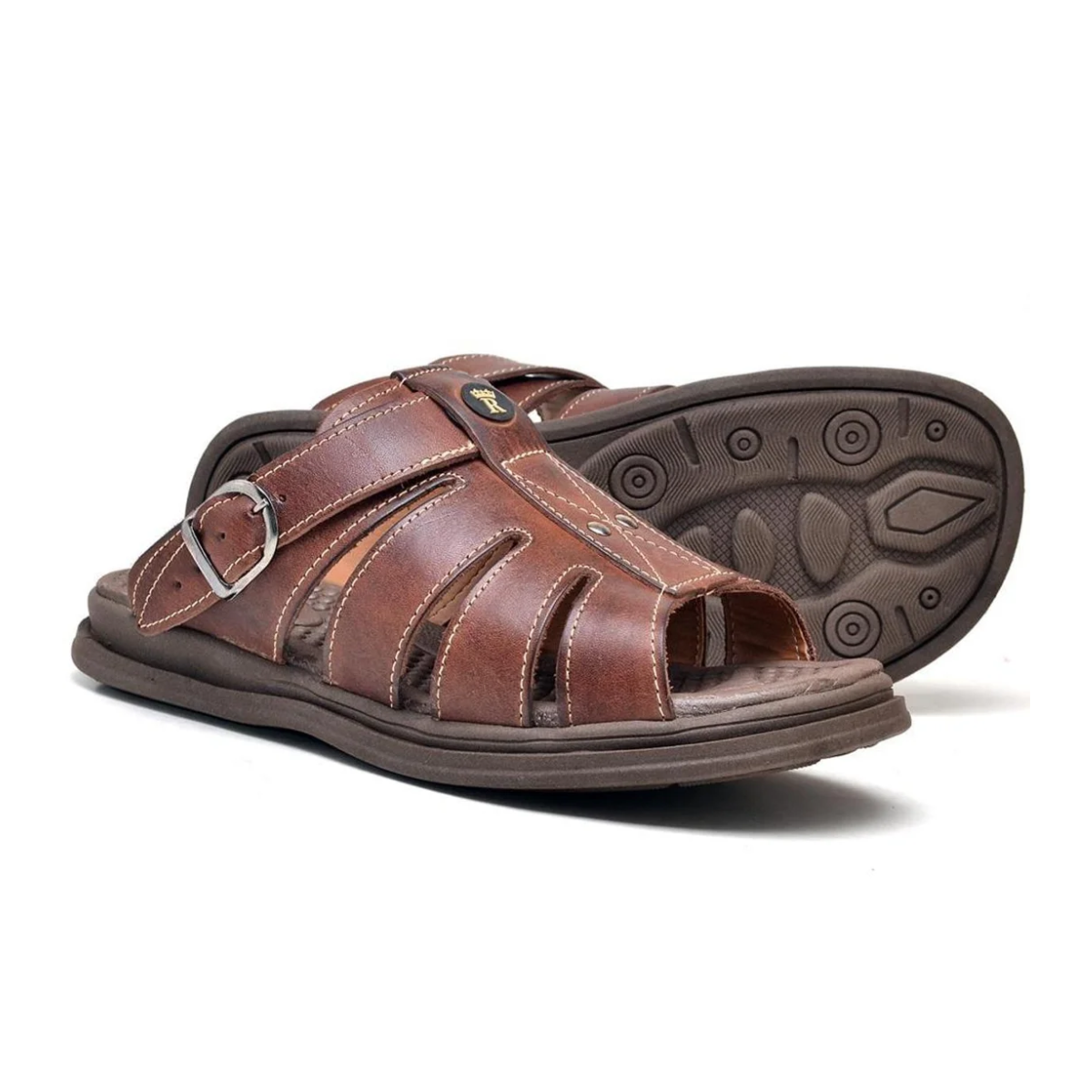 Sandália Masculina de Couro Confortável