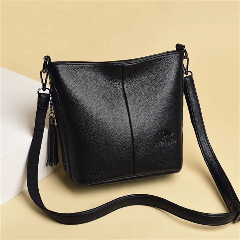Bolsa de Couro Feminina Tranversal