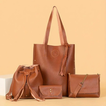 Kit Bolsa Feminina de Couro Vitória