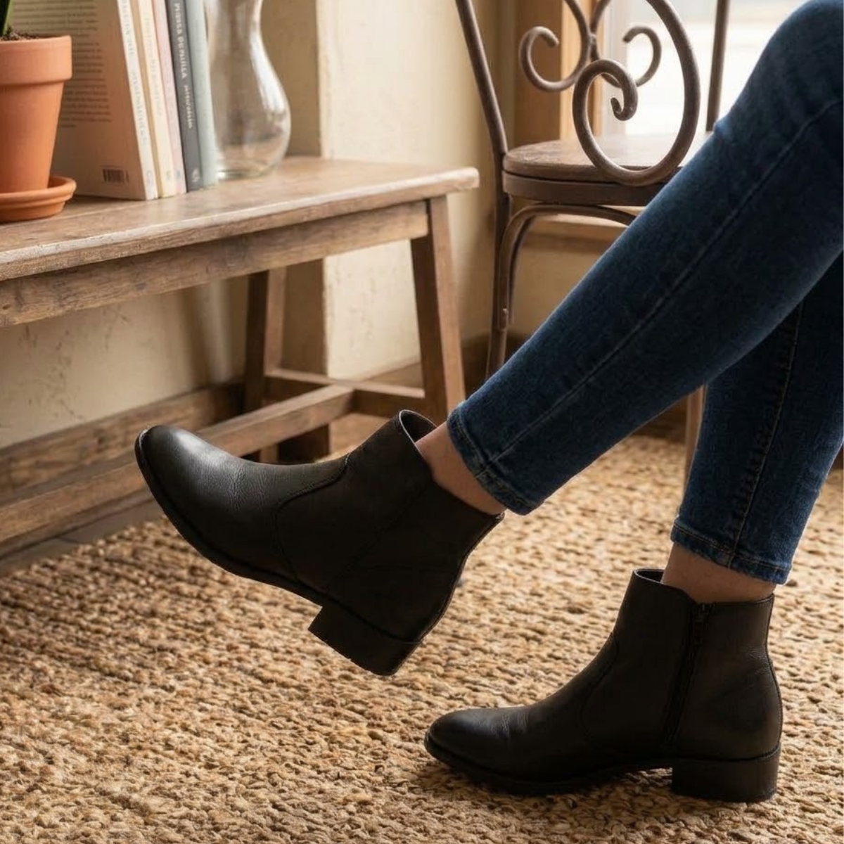 Bota Feminina de Couro Legítimo
