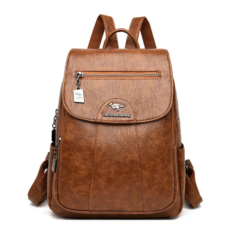 Bolsa Mochila de Couro Feminina