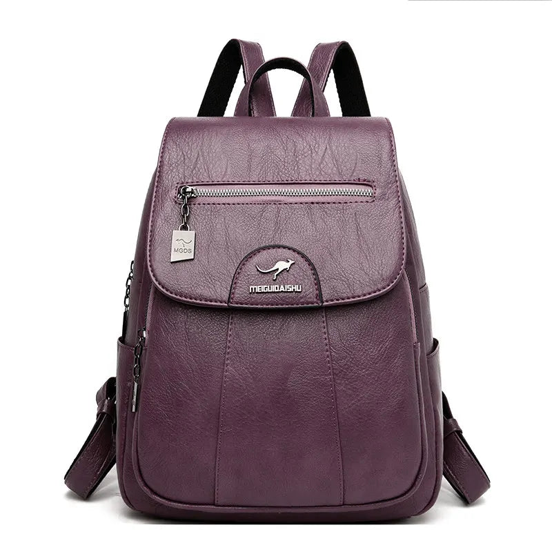 Bolsa Mochila de Couro Feminina