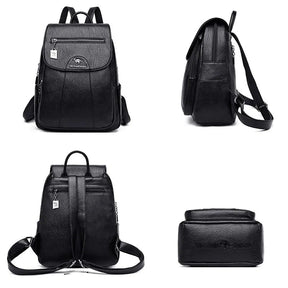 Bolsa Mochila de Couro Feminina