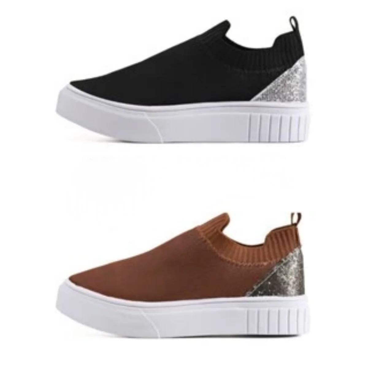 Kit 2 Tênis Feminino Para Caminhada Ultra Conforto Slip On