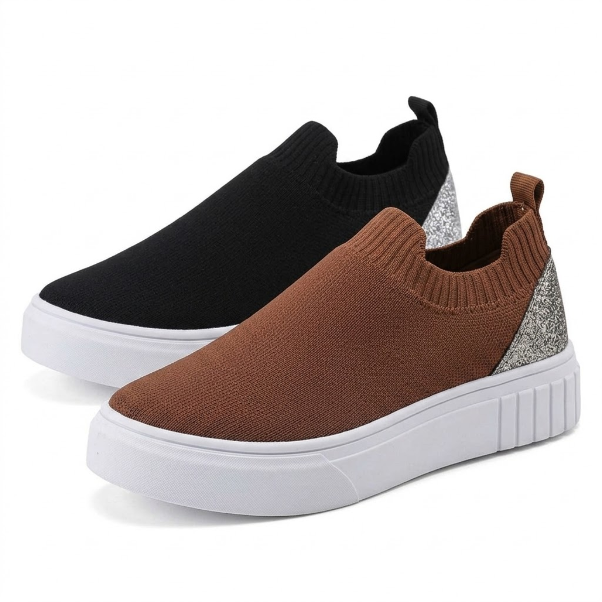 Kit 2 Tênis Feminino Para Caminhada Ultra Conforto Slip On