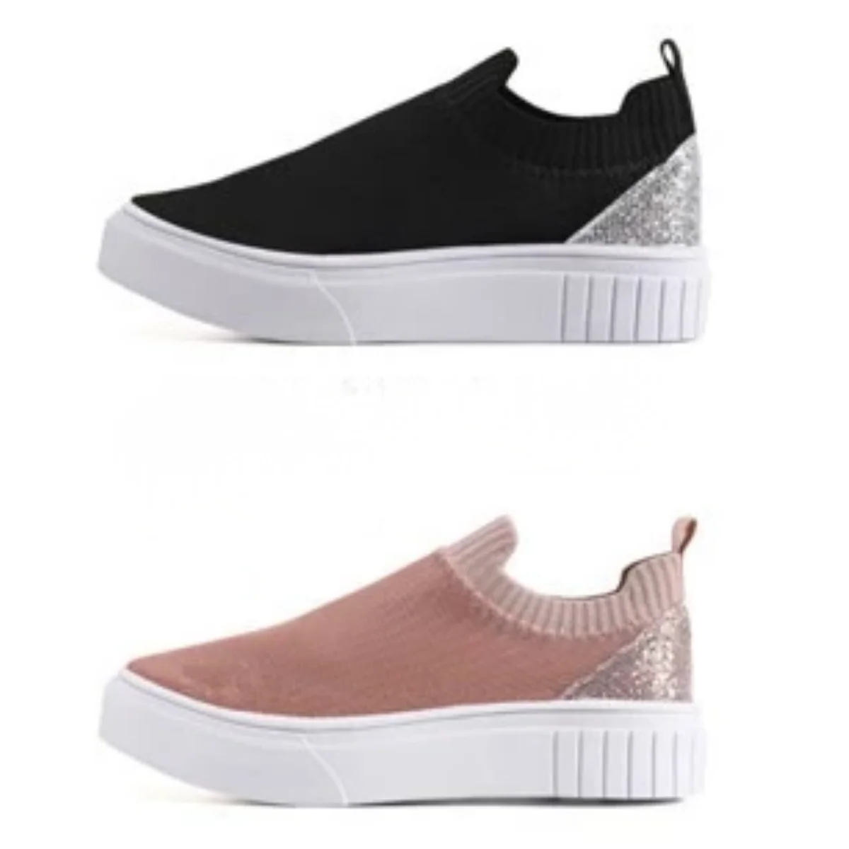 Kit 2 Tênis Feminino Para Caminhada Ultra Conforto Slip On