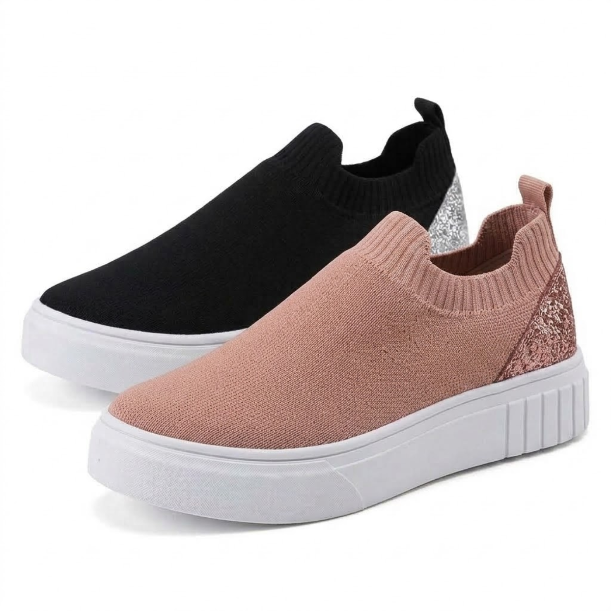 Kit 2 Tênis Feminino Para Caminhada Ultra Conforto Slip On
