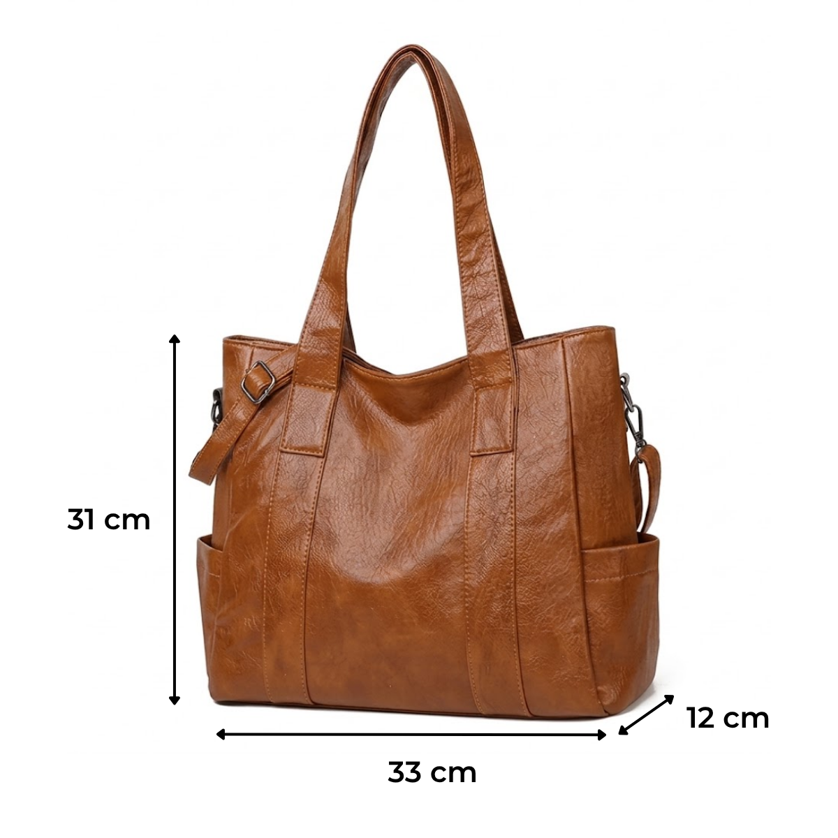 Kit Bolsa Feminina de Couro Legítimo