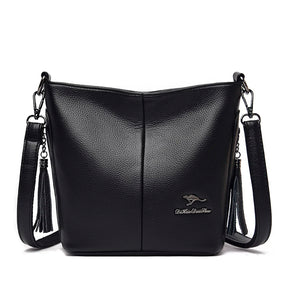 Bolsa de Couro Feminina Tranversal