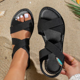 Sandália Rasteira Elástica Confort Clara