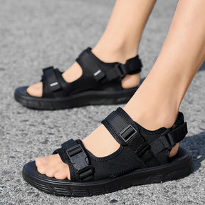 Sandália Ortopédica Masculina de Couro Confortável