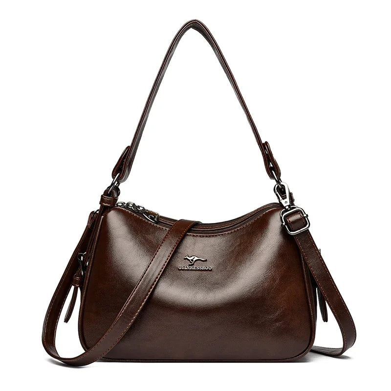 Bolsa de Ombro Feminina de Couro
