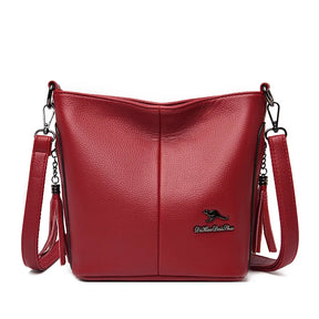 Bolsa de Couro Feminina Tranversal