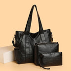 Kit Bolsa Feminina de Couro Legítimo