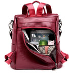 Bolsa Mochila Feminina de Couro