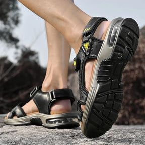 Sandália Masculina de Couro Confortável