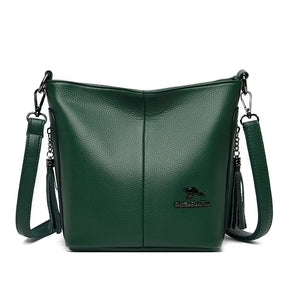 Bolsa de Couro Feminina Tranversal