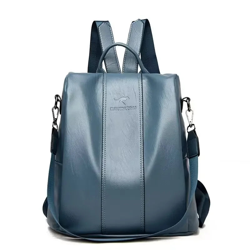Bolsa Mochila Feminina de Couro