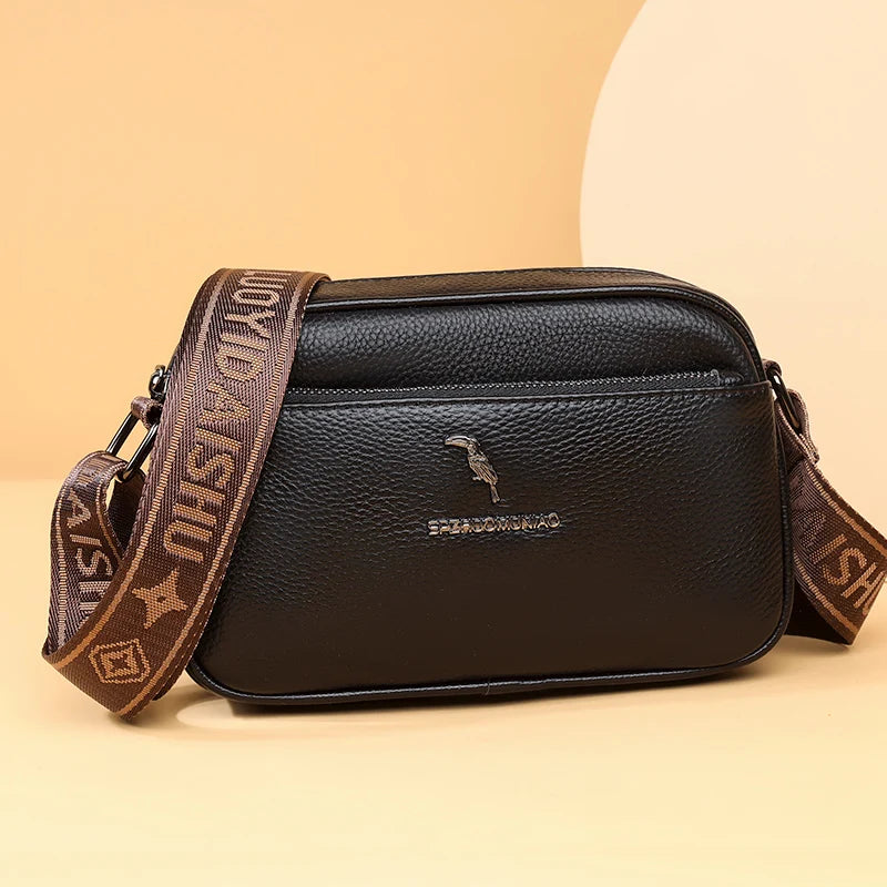 Bolsa de Couro Feminina Transversal Pequena