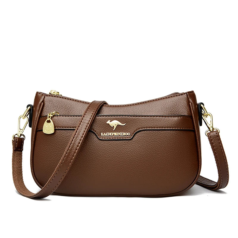 Bolsa de Couro Feminina Tranversal