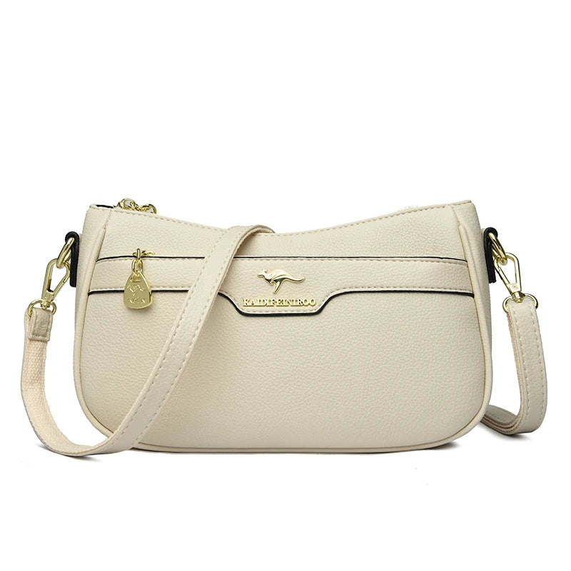 Bolsa de Couro Feminina Tranversal